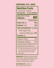 Load image into Gallery viewer, alldae superfruit soda Hibiscus Dragonfruit nutrition facts, featuring real fruit juice and no artificial flavors.