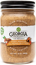 Load image into Gallery viewer, Georgia Grinders Almond Butter Assorted 4 Pack (One 12oz jar of each: Original Almond Butter, Maple Caramel Almond Butter, Salt Free Almond Butter, Honey Roasted Almond Butter - (CP-CL) by Georgia Grinders