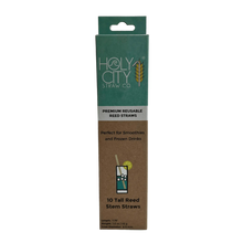 Load image into Gallery viewer, Holy City Straw Company 10 pack tall reed straws front