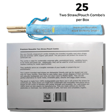 Load image into Gallery viewer, Holy City Straw Company Inner Pack of 25 two straw pouches retail back