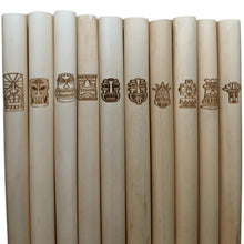 Load image into Gallery viewer, Holy City Straw Company Tiki Collector Series Branded Reed Straws 10 pack masks