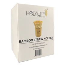 Load image into Gallery viewer, Holy City Straw Company Branded small Bamboo Straw Holder Box