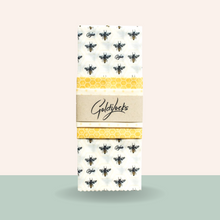 Load image into Gallery viewer, Goldilocks Goods Beeswax Food Wraps: Honey Bees Set of 3