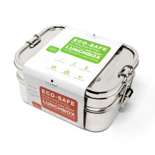 Load image into Gallery viewer, ecozoi STAINLESS STEEL LUNCH BOX, 2 TIER Leak Proof, 3 COMPARTMENTS, 60 OZ