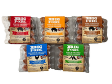 Load image into Gallery viewer, Big Fork Bacon Sausage 4-Pack Pouch - 6 pouches x 4-pack case