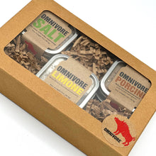 Load image into Gallery viewer, Three tins of Salt with different spices