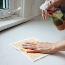 Load image into Gallery viewer, Goldilocks Goods Terrazzo Pair: Set of 3 Beeswax Food Wraps + Dishcloth