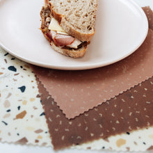 Load image into Gallery viewer, Goldilocks Goods Beeswax Food Wraps: Terrazzo Set of 3