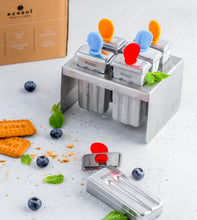 Load image into Gallery viewer, ecozoi Stainless Steel Popsicle Molds, Mini Square with Stainless Steel Sticks