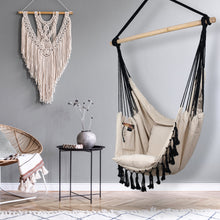 Load image into Gallery viewer, Komorebi Hanging Hammock Chair (Ivory & Black)