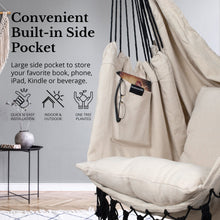 Load image into Gallery viewer, Komorebi Hanging Hammock Chair (Ivory & Black)