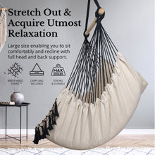 Load image into Gallery viewer, Komorebi Hanging Hammock Chair (Ivory & Black)