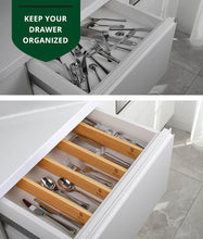 Load image into Gallery viewer, Royal Craft Wood Expandable Drawer Dividers Set of 4 Natural Color