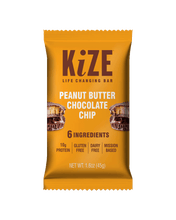 Load image into Gallery viewer, Kize Peanut Butter Chocolate Chip Bar - 10 Bars x 1.5 oz case