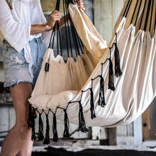 Load image into Gallery viewer, Komorebi Hanging Hammock Chair (Ivory & Black)