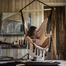 Load image into Gallery viewer, Komorebi Hanging Hammock Chair (Ivory & Black)