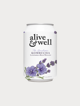 Load image into Gallery viewer, Alive & Well Lavender & Blue Mallow Kombucha Cans - 6 Pack case