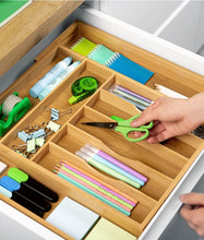 Load image into Gallery viewer, Royal Craft Wood Silverware Drawer Organizer 9 Slots