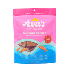 Load image into Gallery viewer, Ava's Pet Palace Crunchy Jerky Dog Treats Bag - Snappin' Salmon