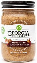 Load image into Gallery viewer, Georgia Grinders Almond Butter Assorted 4 Pack (One 12oz jar of each: Original Almond Butter, Maple Caramel Almond Butter, Salt Free Almond Butter, Honey Roasted Almond Butter - (CP-CL) by Georgia Grinders