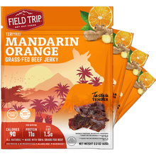 Load image into Gallery viewer, Field Trip Mandarin Teriyaki Beef Jerky 2.2oz bag - 9 bags x 2.2 oz case