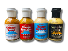Load image into Gallery viewer, Big Fork Chicago Sauce, Chicago Fire Sauce, Chicago Fry Sauce & Gangster Sauce Bottles case