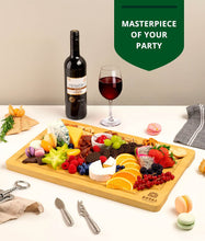 Load image into Gallery viewer, Royal Craft Wood Cutting Board with Compartments 18 x 12"