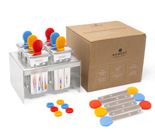 Load image into Gallery viewer, ecozoi Stainless Steel Popsicle Molds, Mini Square with Stainless Steel Sticks