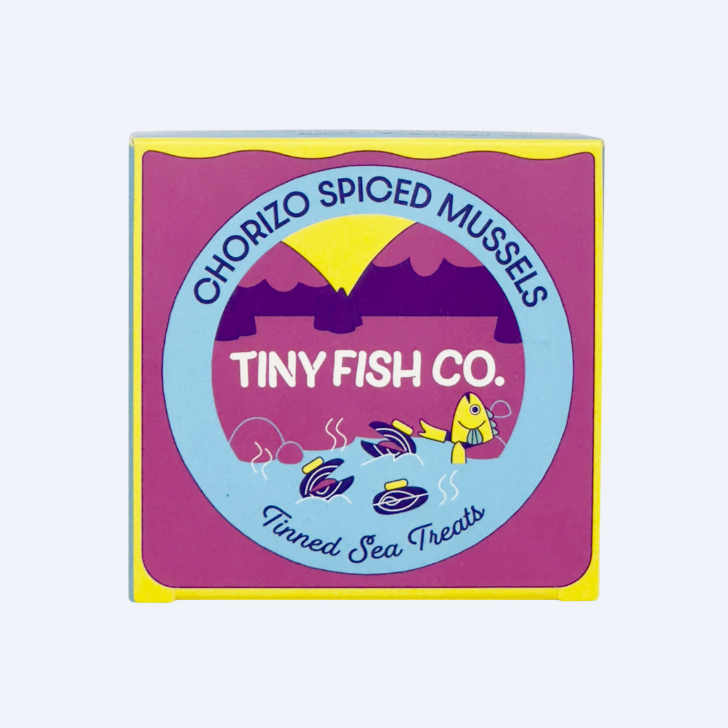 Tiny Fish Co Chorizo Spiced Mussels Tin - 12 Tins