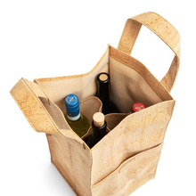 Load image into Gallery viewer, Aficionado Wine Tote Bag (4 Bottles) by Tiradia Cork