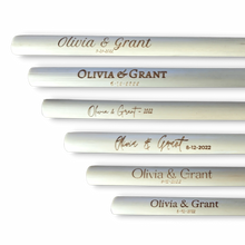 Load image into Gallery viewer, Number of wedding inspired laser engraved drinking straws