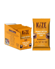 Load image into Gallery viewer, Kize Peanut Butter Chocolate Chip Bar - 10 Bars x 1.5 oz case