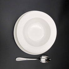 Load image into Gallery viewer, Wilmax Porcelain Fine Julia Porcelain Deep Plate Dinnerware Set For 6 Including 10" inch Charger Plate