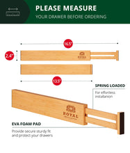 Load image into Gallery viewer, Royal Craft Wood Desk Drawer Dividers Set of 4