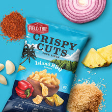 Load image into Gallery viewer, Field Trip Crispy Cuts, Island BBQ Pork Rind 1.0 oz bag - 12 bags x 1oz case