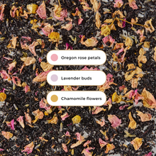 Load image into Gallery viewer, Plum Deluxe Tea Reading Nook Tea Blend (Rose - Lavender - Chamomile)