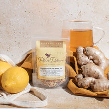Load image into Gallery viewer, Plum Deluxe Tea Rejuvenation Blend Herbal Tea (Ginger - Lemon)