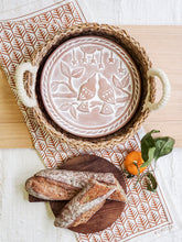 Load image into Gallery viewer, KORISSA Bread Warmer & Basket Gift Set with Tea Towel - Lovebird Round
