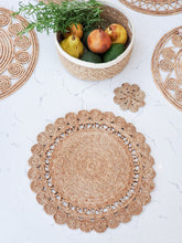 Load image into Gallery viewer, KORISSA Jute Flower Placemat (Set of 2)