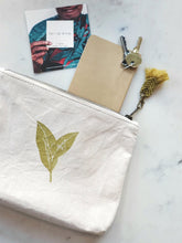 Load image into Gallery viewer, KORISSA Hand Screen Printed Cotton Canvas Pouch - Nature