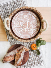 Load image into Gallery viewer, KORISSA Bread Warmer & Basket Gift Set with Tea Towel - Lovebird Round