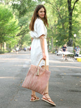 Load image into Gallery viewer, KORISSA Nadi Jute Tote Bag - Red