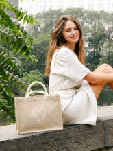 Load image into Gallery viewer, KORISSA Jute Canvas Gift Bag - Love