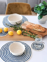 Load image into Gallery viewer, KORISSA Kata Spiral Placemat - Blue (Set of 4)