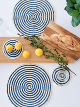 Load image into Gallery viewer, KORISSA Kata Spiral Placemat - Blue (Set of 4)