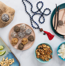 Load image into Gallery viewer, walnuts, walnut bites, Sattva Vida, Gluten Free, vegan, Vegan Snacks, Energy Bites, Plant Protein, Whole Foods, Dates, Non Gmo, Healthy Snacks, energy bar, snack bar, protein bar, dark chocolate bar, dairy free snacks, vegan bars, low sugar, Energy Boost, nutrition bars, raw