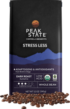 Load image into Gallery viewer, Peak State Coffee STRESS LESS Dark Roast