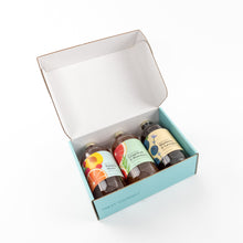 Load image into Gallery viewer, Summer Survival Cocktail Kit - 16oz Grapefruit & Rosemary, 16oz Sangria Mixer, 16oz Blueberry Lavender by Wood Stove Kitchen