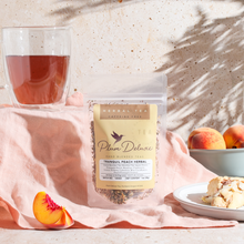 Load image into Gallery viewer, Plum Deluxe Tea Tranquil Peach Herbal Tea (Pineapple - Peach - Chamomile)