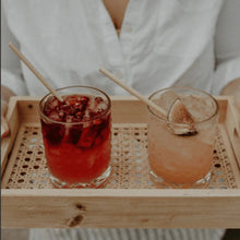 Load image into Gallery viewer, Two summer cocktails presented on serving tray